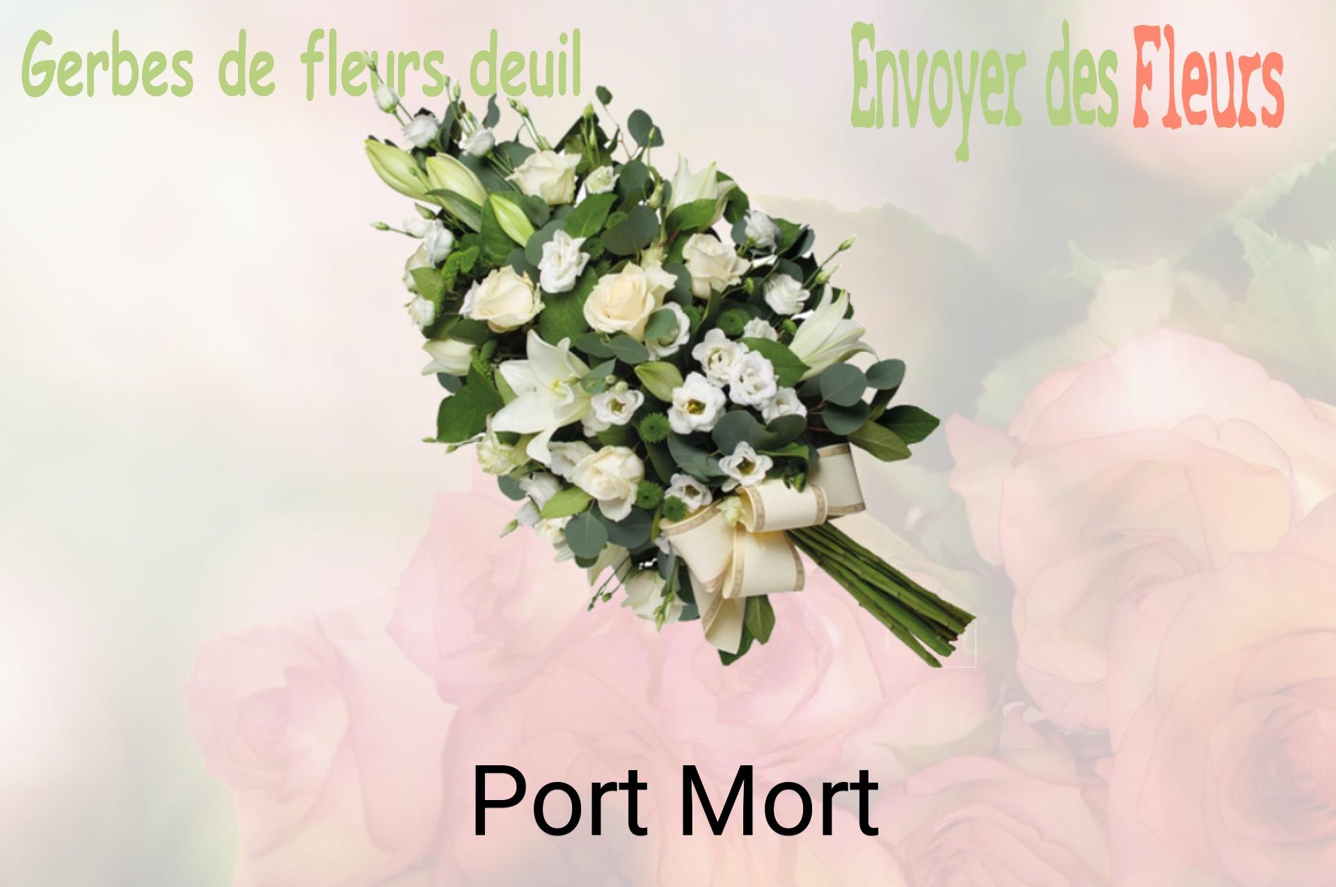 Gerbe de fleurs de deuil livrée à Port-Mort